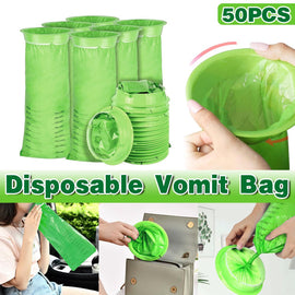 50PCS Motion Sickness Bags Portable Car Travel Vomit Bags for Morning Nausea