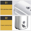 Stainless Steel Wall Mounted Soap Dispenser Hotel Bathroom Sanitizer Bottle - 500ML-3