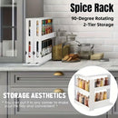 Rotating Spice Rack Kitchen Organizer Food Storage Rack Spice Organizer Stand-1