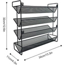 Black Four-Tier Spice Rack 34 x 11 x 32 cm - 1 Piece-3