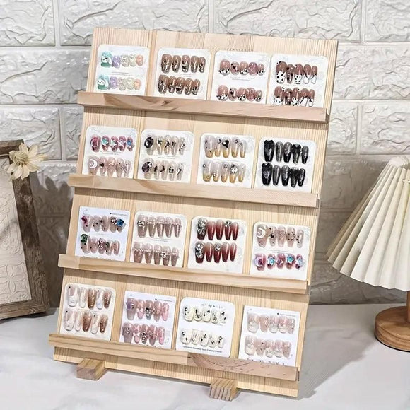 Wooden Earrings Display Rack Multi Tier Jewelry Stand Organizer Earrings Holder - 5-Tier