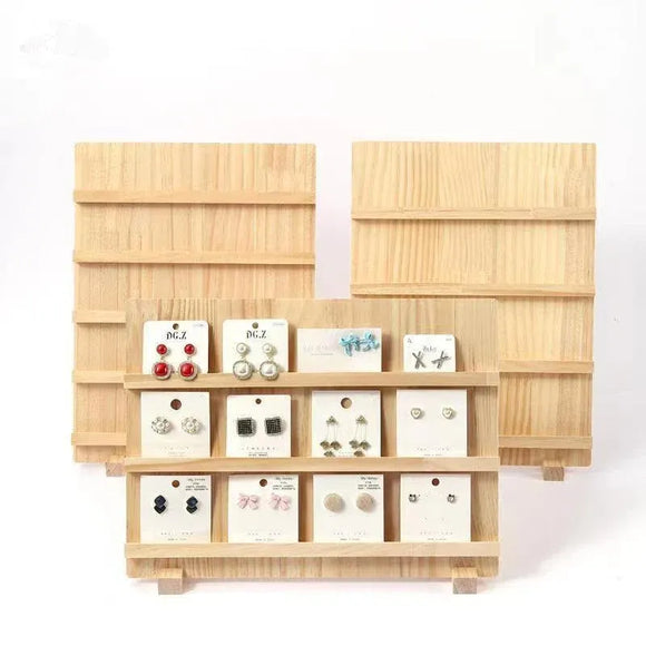 Wooden Earrings Display Rack Multi Tier Jewelry Stand Organizer Earrings Holder - 5-Tier