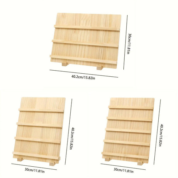 Wooden Earrings Display Rack Multi Tier Jewelry Stand Organizer Earrings Holder - 5-Tier