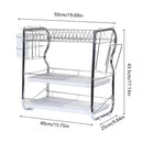Kitchen Bowl Dish Rack Drainer Storage Cutlery Holder Cupboard Organizer-3