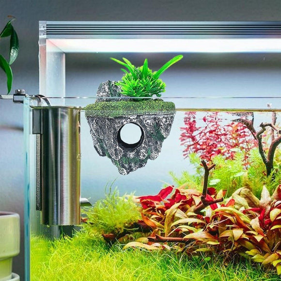 Fish Tank Aquascape Hoverstone Decoration Natural Rock Landscaping for Aquarium - L