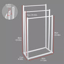 3 Tier Metal Towel Rack Freestanding 3 Bars Drying Shelf Holder Stand Organizer-3