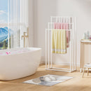 3 Tier Metal Towel Rack Freestanding 3 Bars Drying Shelf Holder Stand Organizer-5