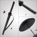 1-Piece Black 24-Rib Sword-Handle Straight Umbrella-4
