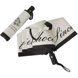 Vintage Rose UV Protection Automatic Manual Tri-fold Sun Rain Umbrella Sunshade - Automatic - 0