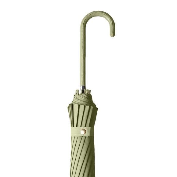 Large 16 Bone Automatic Umbrella Unisex Long Handle Dual Use Rain Sun Umbrella - White