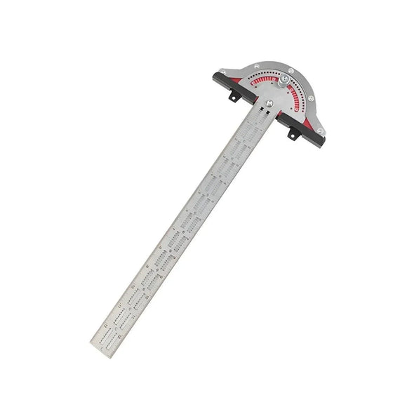 Woodworking Edge Ruler Protractor Angle Measuring Tool Carpenter - 15 inch