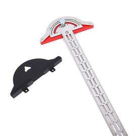 Woodworking Edge Ruler Protractor Angle Measuring Tool Carpenter - 15 inch - 0
