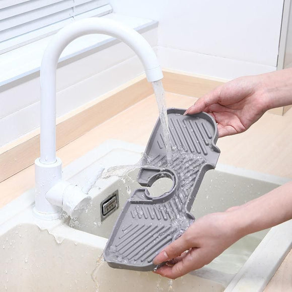 Kitchen Faucet Storage Rack Holder Soap Sponges Caddy Organizer Sink Basket Rack - Black