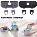 Kitchen Faucet Storage Rack Holder Soap Sponges Caddy Organizer Sink Basket Rack - Black-8