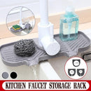 Kitchen Faucet Storage Rack Holder Soap Sponges Caddy Organizer Sink Basket Rack - Black-10