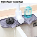 Kitchen Faucet Storage Rack Holder Soap Sponges Caddy Organizer Sink Basket Rack - Black-13
