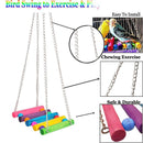5PCS Hanging Parrot Toys Set with Swings and Ladders for Budgies Cockatiels Cages-3