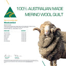 Woolcomfort Aus Made Merino Wool Quilt 500GSM 270x240cm Super King Size-3
