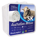 Woolcomfort Aus Made Merino Wool Quilt 700GSM 270x240cm Super King Size-1