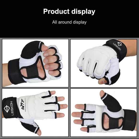 Adults Half Finger Sandbag Training Boxing Gloves - Pu Leather