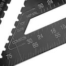 Woodworking Square Layout Gauge - Angle Ruler Measuring Tool - 7 Inch Black Metric-7