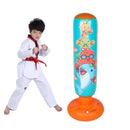 Children'S Inflatable Vertical Boxing Column - Cartoon Underwater Animal Pattern - 1.25M Height - Blue-8