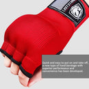 Protective Half Finger Boxing Gloves With Gel Padding And Wrist Support - One Size - Red-6