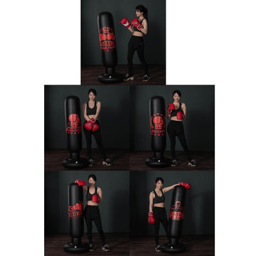 Adult Inflatable Vertical Boxing Column - 1.6M Non-Tumbler Sandbag - Crown - 0
