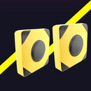 Thickened Square Boxing Wall Target - Magic Stickers - 40X40X10 - Yellow Black-3