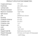 Portable Mini Projector - 80 Lumens 1080P Support 320X240 Pixels - White-15