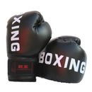 Children'S Boxing Training Gloves - Sanda Fight Gloves - Black-1
