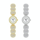 Diamond-inlaid Women Chain Watch - Elegant Accessory - Silver-4