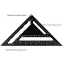 Woodworking Square Layout Gauge - Angle Ruler Measuring Tool - 12 Inch Black-12