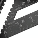 Woodworking Square Layout Gauge - Angle Ruler Measuring Tool - 12 Inch Black-13