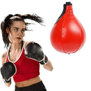Black And White Suspended Pear-Shaped Speed Ball For Boxing - Red-2