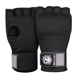 Protective Half Finger Boxing Gloves With Gel Padding And Wrist Support - One Size - Black