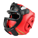 Competition Sparring Boxing Helmet For Head Protection - Black With Mask - M-12