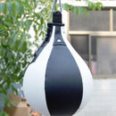 Adult Hanging Speed Ball For Boxing Fitness - Free Punching Bag - Pear Shape Black & White-4