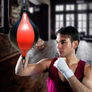 Adult Hanging Speed Ball For Boxing Fitness - Free Punching Bag - Pear Shape Black & White-11