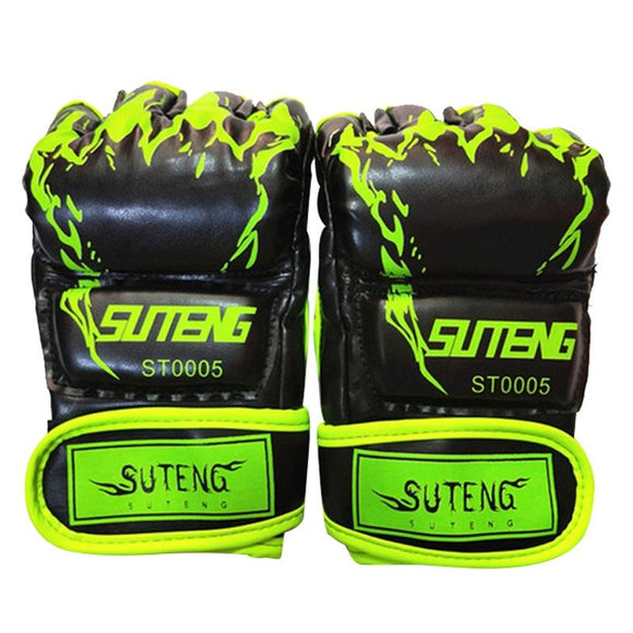 Adult Half-Finger Boxing Gloves For Training - Orange