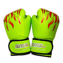Adult Flame Pattern Pu Leather Boxing Gloves - Pink-8