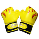 Adult Flame Pattern Pu Leather Boxing Gloves - Green-5