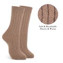 2 Pairs WOOL BLEND SOCKS Ladies Womens Thick Soft Work Thermal Warm Winter - 2-8-4