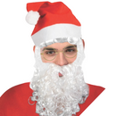 Adult Mens Santa Claus Hat & Beard Set Christmas Xmas Kit-1