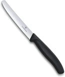 1x Victorinox Standard Wavy Edge Steak and Tomato Knife - Black-2