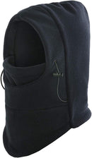 Windproof Thermal Fleece Balaclava Beanie Hat Full Face Mask Ski - Black-2