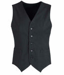 Mens Peaked Vest Waistcoat w/ Knitted Back Suit Formal Wedding Dress Up - Charcoal - 112-4