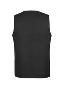 Mens Bamboo Blend Longline Vest Waistcoat w/ Stretch Business Forrnal Dress - Charcoal - 117-5