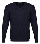 Mens Advatex Varesa Wool Pullover Jumper Cardigan - Navy - L-1
