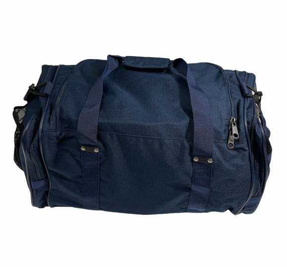44L Foldable Duffel Bag Travel Gym Sports D-Zip Top Shoulder Strap - Dark Navy